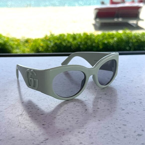 Gucci Green Grey GG1544S 003 Sunglasses Women - Picture 5 of 12